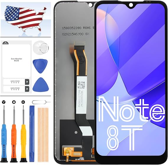 LCD Screen Replacement for Xiaomi Redmi Note 8T M1908C3XG LCD Display Touch Screen Digitizer for Xiaomi Redmi Note 8T M1908C3XG Screen Replacement Full Assembly Repair Kits