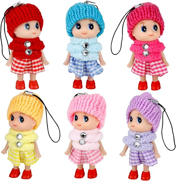 Sealive 6 PCS Small Dolls Girls - 3 Inch Fashion Dollhouse Dolls Princess