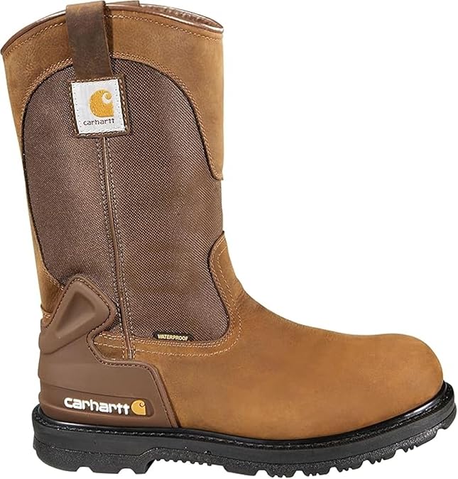 Carhartt Heritage WP 11" Soft Toe Wellington Men's Boots, Oil-Tanned Leather, Storm Defender Waterproof, FastDry Lining
