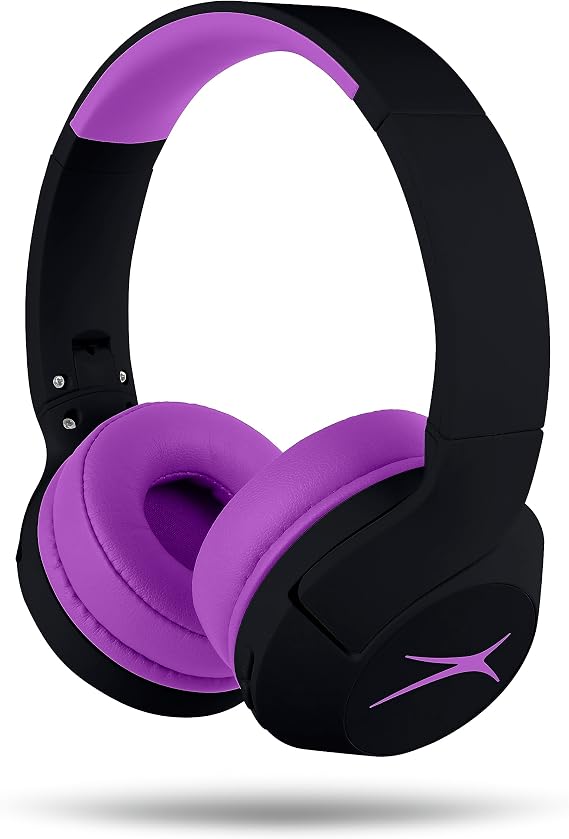Altec Lansing Kid Safe Noise Cancelling Wireless Headphones 15H Battery, 85dB Volume Limit, Foldable Design Powerful Sound, Active Noise Cancellation Perfect for Kids Ages 7+