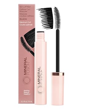 Mineral Fusion So Lifted Lash Defined Curl Mascara Black - Lash Lifting Mascara for Weightless Volume & Length - With Argan & Coconut Oils - Hypoallergenic