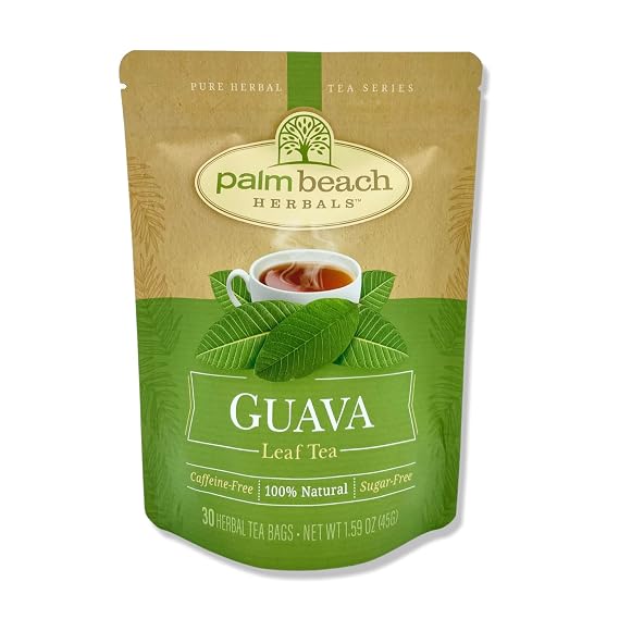 Palm Beach Medicinal Herbs - Guava Leaf Tea - Pure Herbal Tea Series, 30ct