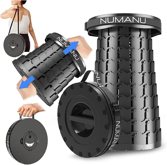 NUMANU XXL Collapsible Stool for Adults, Portable Folding Seat, 1000 lbs