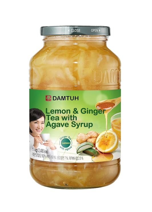Damtuh Agave Ginger Lemon Tea Natural Flavor, No Artificial Ingredients, Perfect for Hot or Iced Tea, Jam, or Salad Dressing 2.2lb, 1000g (Pack of 1)
