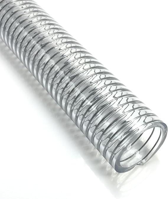 Clear Wire Reinforced Suction Hose 2"id 5ft PVC Vacuum Tubing