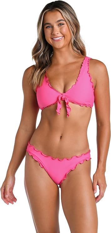 Hobie Women's Ruffle Bralette Bikini Swimsuit Top