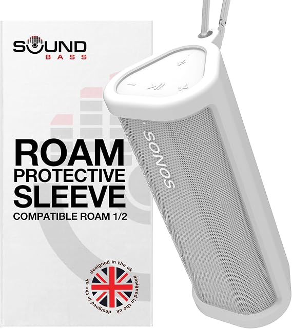 Sound Bass Heavy Duty Protective Carrying Case for Sonos Roam 2 | White
