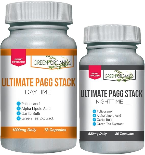Ultimate PAGG StackTM 4 Hour Body by Tim Ferriss - Policosanol, Alpha Lipoic Acid, Green Tea Flavonols, Garlic Extract