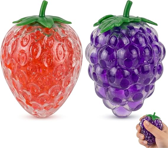 2 PCS Fruit, Grape & Strawberry, Adorable and Realistic, Ideal for Home, Office Desk Decor and Decoration Enthusiasts, Fruit-inspired Colors