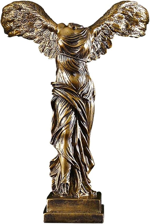 Angel Winged Victory of Statue, Winged of Goddess Nike Sculpture Greek Myth Artwork for Best Home Decoration Brass