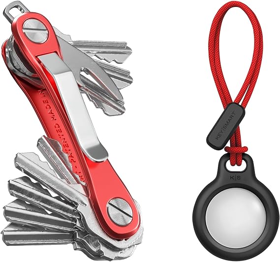 KeySmart Rugged Key Holder Red & AirClip