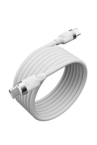 PDAteknoloji Örgülü Mıknatıslı 60W Type-C to Type-C 1mt Data ve Şarj Kablosu SPK-13 (60w Mıknatıslı, Type-C to Type-C)