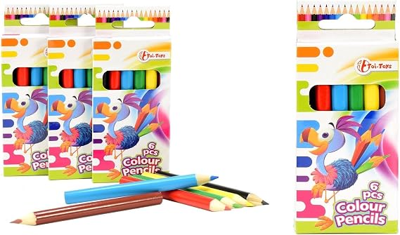Toi-Toys Colouring Pencils & Markers, 46480 a, multi-coloured
