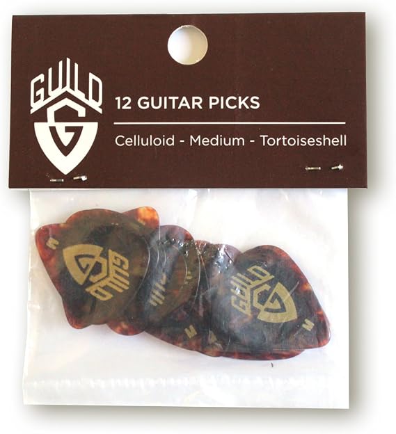 Guild Guitars Traditional Celluloid Picks - Medium Gauge, 12 Pack