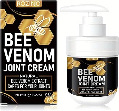 Bee Venom Joint Cream with Natural Bee Venom Extract for Joint Comfort, Mobility Support, 100g  3.527oz Pump Bottle 3.527OZ