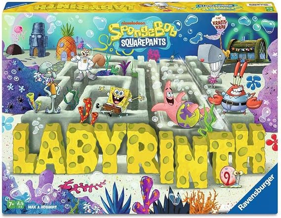 Ravensburger Labyrinth Sponge Bob Strategy Maze Game for Adults&Kids Age 7+