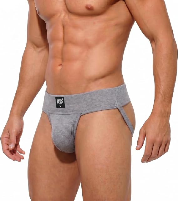 KNK Mens Jockstrap, Organic Cotton Athletic Supporter with Cup Pocket