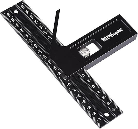 200mm Combination Square Metric CNC Marking and Layout Tool for Woodworkers, Joinery, Cabinet Setup, and Framing Precision Aluminum Measuring Ruler