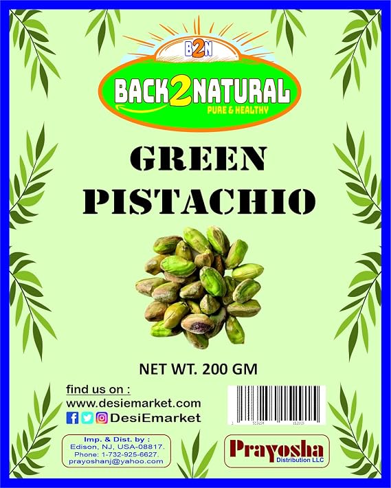 Back2Natural Green Pistachios - 200 gm