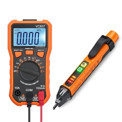 Proster Autoranging Multimeter 6000 Count - Proster Non Contact Voltage Tester Pen
