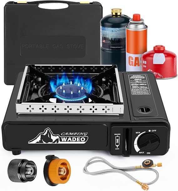 3 in 1 Propane Butane Isobutane Camping Stove, Three Fuel Portable Stove