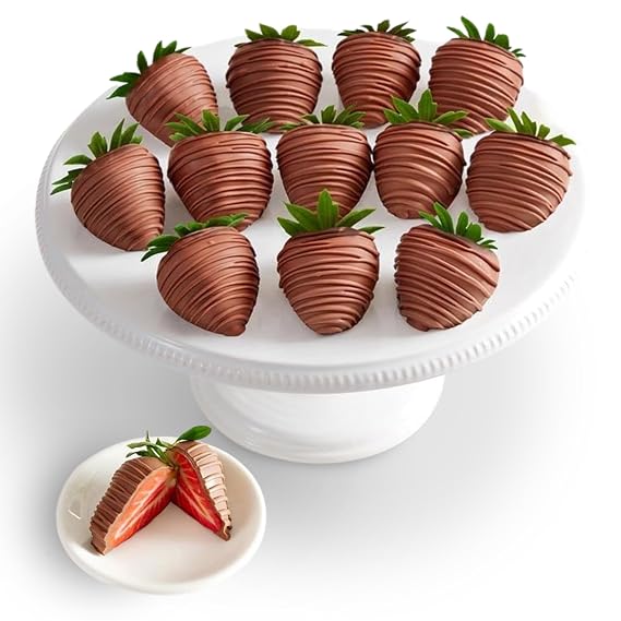 Shari's Berries Artisan Belgian Milk Chocolate Strawberries (12 Count)