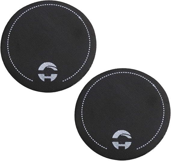 Lovermusic Dia 2.56inch Round Black Bass Drum Single Pedal Patch Head Percussion Instrument Accessories Pack of 2