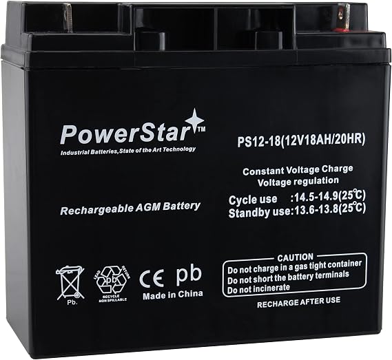 Replacement BATTERY CSB TECHNOLOGIES GP12170 B1 12 VOLT,12V 17 AH