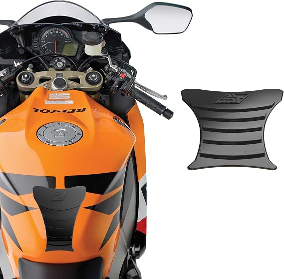 STOMPGRIP | Motorcycle Center Tank Pad Protector | Universal Fit | Old School | Ridge Black