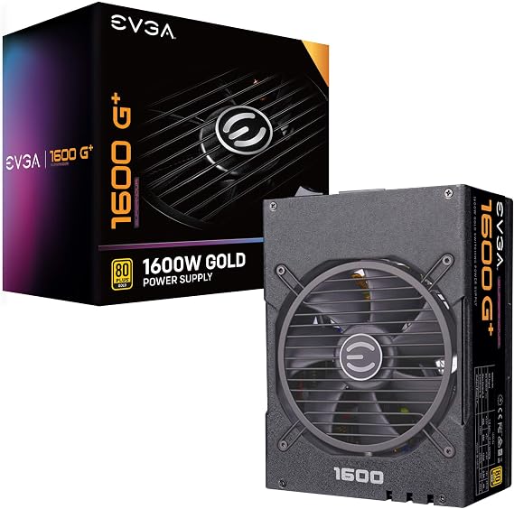 EVGA Supernova 1600 G+, 80+ Gold 1600W, Fully Modular, Includes Free Power On Self Tester, Power Supply 220-GP-1600-X1