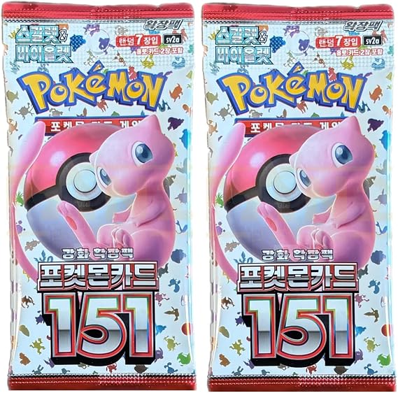 Pokemon 151 Booster Packs Korean x2 Pokemon 151 Booster Packs Korean Pokémon Cards Titanium Authenticated