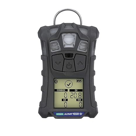 MSA 10178557 ALTAIR 4XR Multigas Detector - (O2, H2S, CO), Color: Charcoal, Battery Powered, Portable Gas Monitor, Durable, Handheld, UL/CSA Approval, 1 Count
