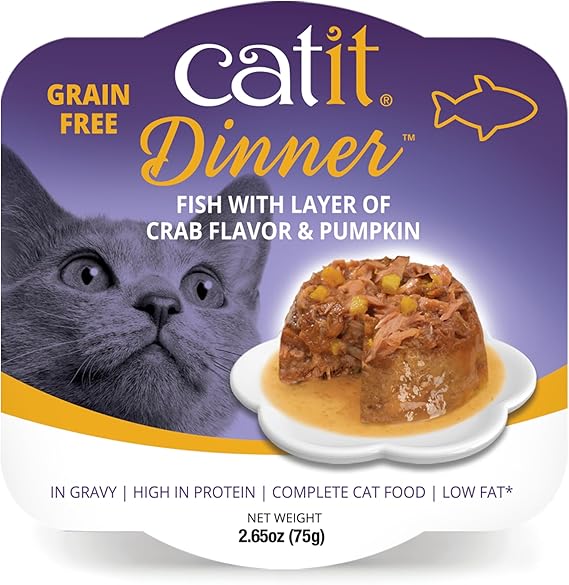 Catit Fish Dinner with Crab Flavor & Pumpkin