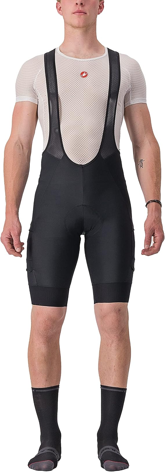 CASTELLI Mens Unlimited Cargo Bibshort, Padded Cycling Shorts for Road Cycling