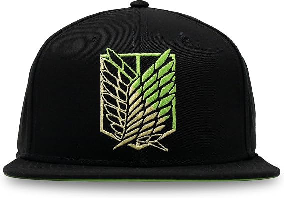 Ripple Junction Attack on Titan Season 3 Adult Unisex Two Toned Survey Corps Logo Flat Bill Snap Back Hat