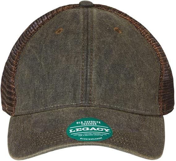 Legacy Old Favorite Trucker Cap, One Size, Black-Brown