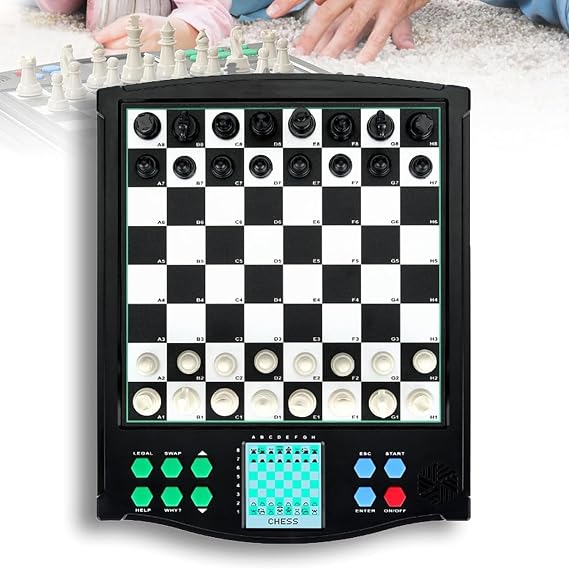 Interactive Electronic Chess Game, Electronic Chess Board, with Smart Display, 30+ Levels of Difficulty, No Network Required, for Two-Player Games and Family Games
