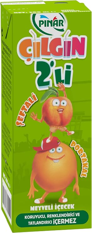 Pinar Çilgin İkİlİ Şeftalİ Portakal 200ml