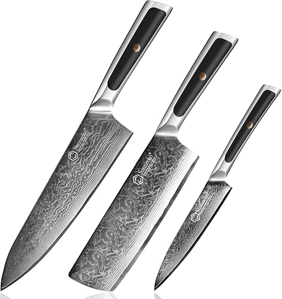 Sunnecko Chef knife Nakiri Knife and Utility Knife