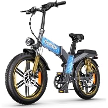 Electric Bike for Adults,Peak 1500W Electric Bicycle with 48V 13.5AH/7.8AH Dual Removable Battery,Max Range 40-62 Miles,20MPH,Foldable Electric Bicycle with 20" *4" Fat Tire,All Terrain