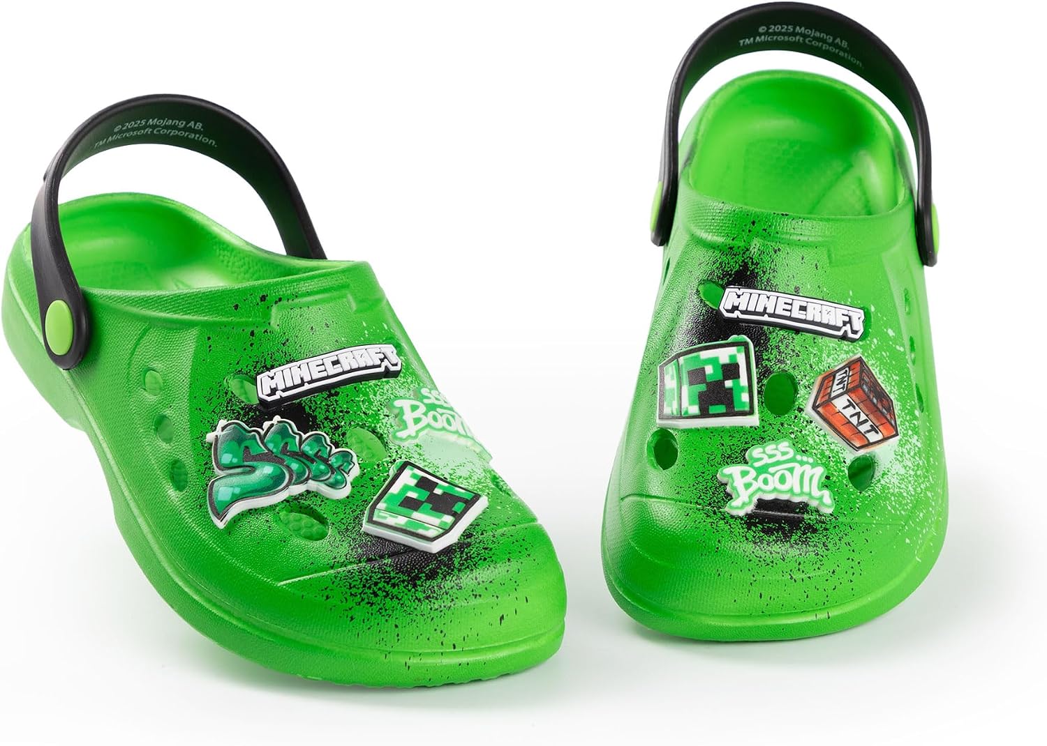 Minecraft Creeper Green Clogs | Boys Beachwear Footwear | TNT Boom Cartoon Design | Streetwear Style Kids Gaming Accessories