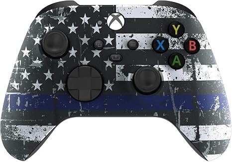 Premium Controllerz Custom Wireless Controller for Microsoft Xbox Series X/S & Xbox One - Soft Touch Feel Grip - (X/S Blue Line)
