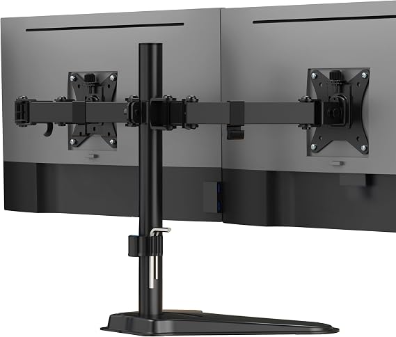 Mount-It! Dual Monitor Desk Stand Mount for 2 Screens VESA 75x75 & 100x100