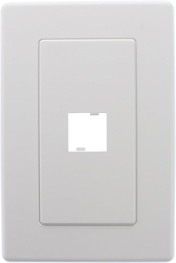 Belden CDT A0405257 Network Face Plate, 1 Port, White, Mvdo