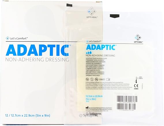 2 Set of 12 Count - ADAPTIC Non-adhering Dressing 5" x 9"