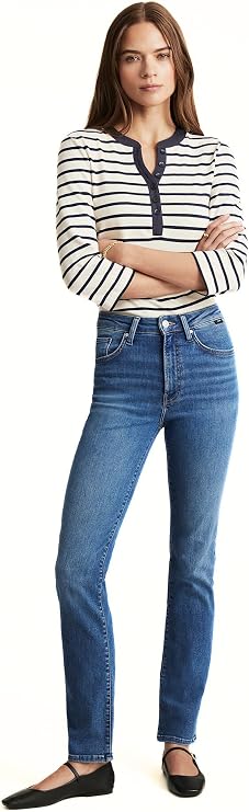 Mavi Women's Viola High Rise Straight Leg Jeans
