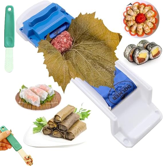 Grape Leaves Roller Machine, Grape Leaves Rolling Machine, Rolling Machine 70mm for Roll Ups, Quick Cabbage Leaves Meat Roller Tools, 15 Cm & Above, Home, Multi Functional (1PC)