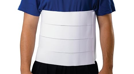 Medline Premium 4-Panel Abdominal Binder, Large/XL, 12"