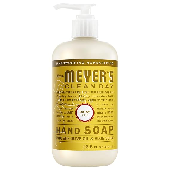 MRS. MEYER'S CLEAN DAY Hand Soap, Daisy Scent, 12.5 Fl Oz Bottle