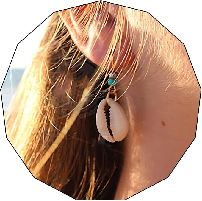 Olbye Cowrie Shell Earrings Turquoise Gold Earrings for Women Boho Earring Body Jewelry